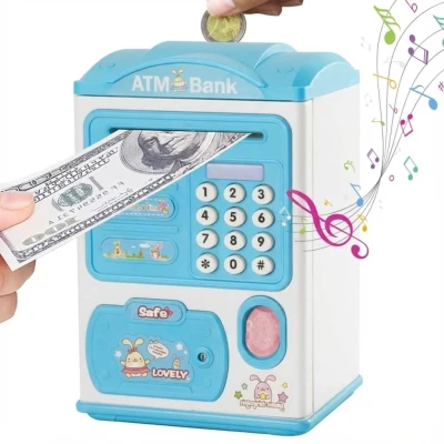 Savings Box Bank Fingerprint Music Children's Toy Gift Box (Only blue color) secondary