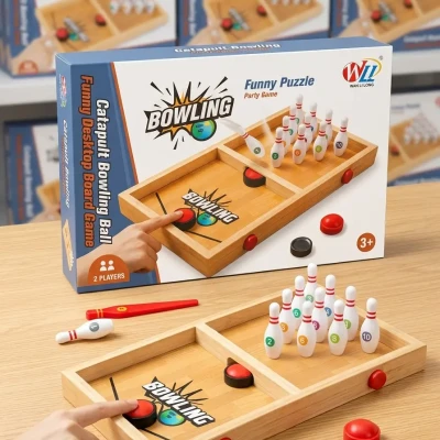Tabletop Bowling Arcade Game | Portable Indoor Mini Bowling Set for Kids