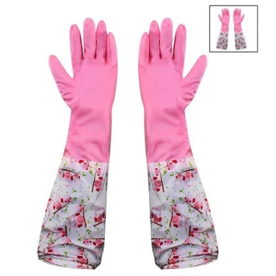 High Quality Full Hand Printed Dish Washing Gloves (Multicolor) secondary