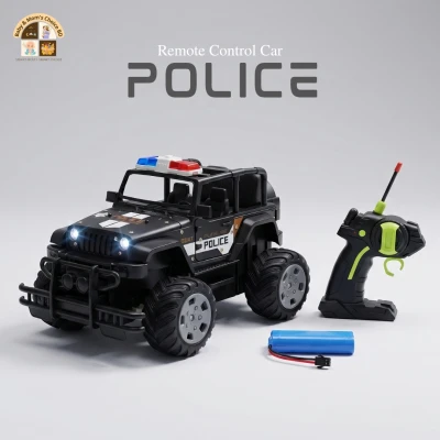 Remote Control Police Off-Road Patrol Jeep – High-Performance RC Monster Truck with Siren Lights & All-Terrain Tires