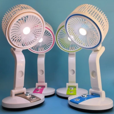 Rechargeable Folding Table Fan with Led Light secondary