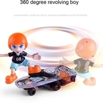 Stunt Boy 360 Degree Rotation Skateboard Multicolor Music & Lights Toys for Kids secondary