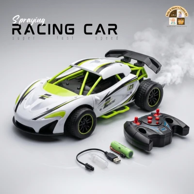 Ultra-Fast Spraying RC Racing Car – High-Speed Remote Control Drift Car with LED Smoke Exhaust & Aerodynamic Sport Design