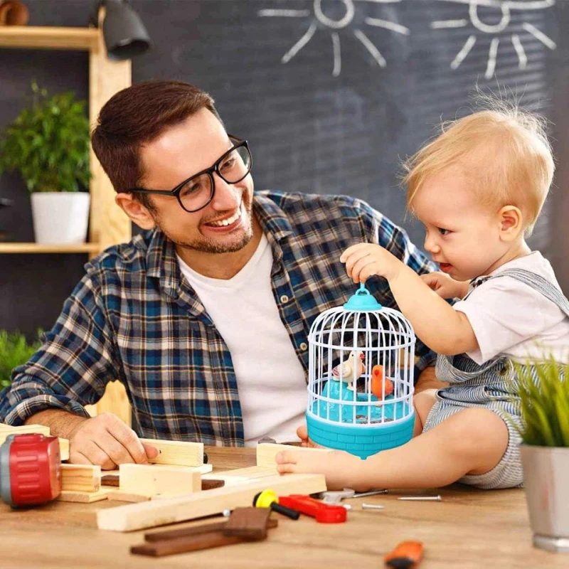 Talking bird, Bird Singing Toys, Mini Voice Control Induction Small Bird Cage Toys