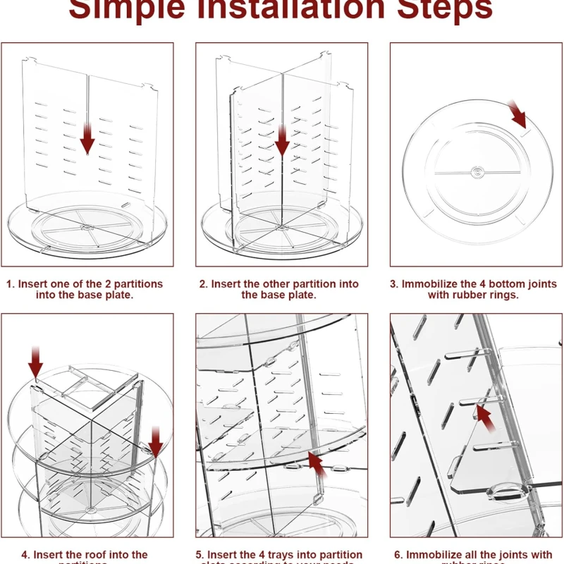 Super 360° Acrylic Makeup & Cosmetics Organizer