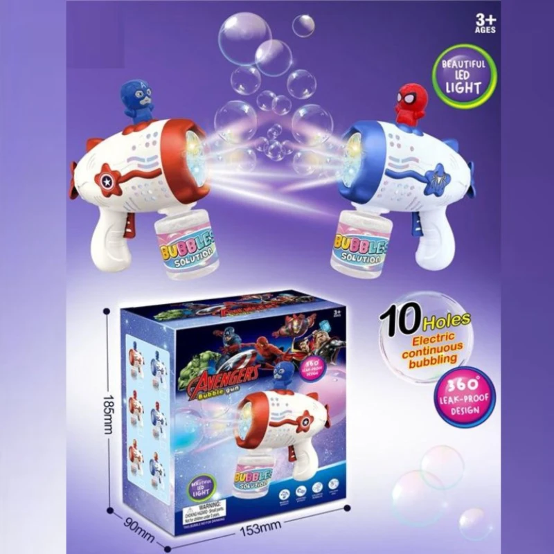 New Summer Light Music Bubble Gun Toy Handheld Electric Bubble Gun