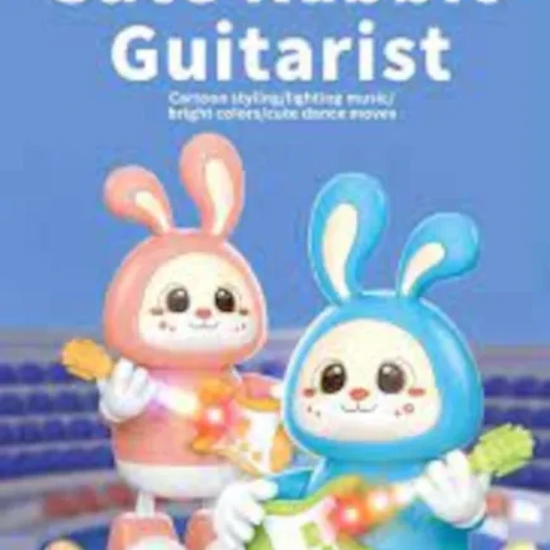 Musical Dancing Rabbit Guitarist Doll Activity Play Center Toy 360 Degree Rotating