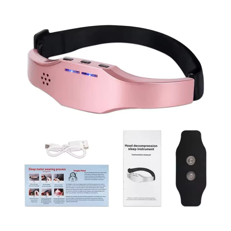 Electric Head Massager Migraine Release Therapy Recharge Machine Head Relax Improve Sleep Health Stress Relief Brain Massager