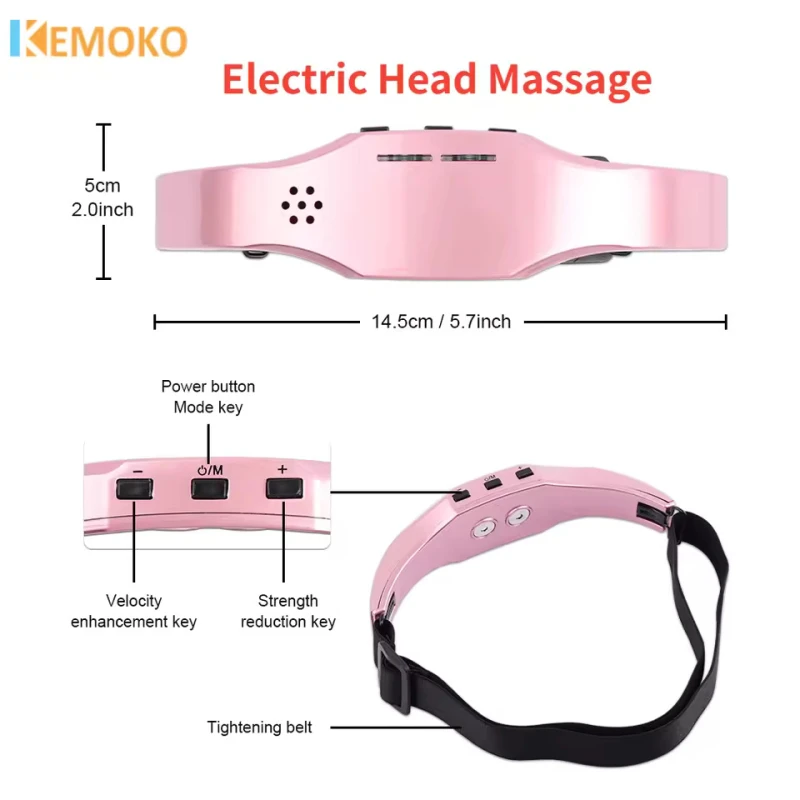 Electric Head Massager Migraine Release Therapy Recharge Machine Head Relax Improve Sleep Health Stress Relief Brain Massager