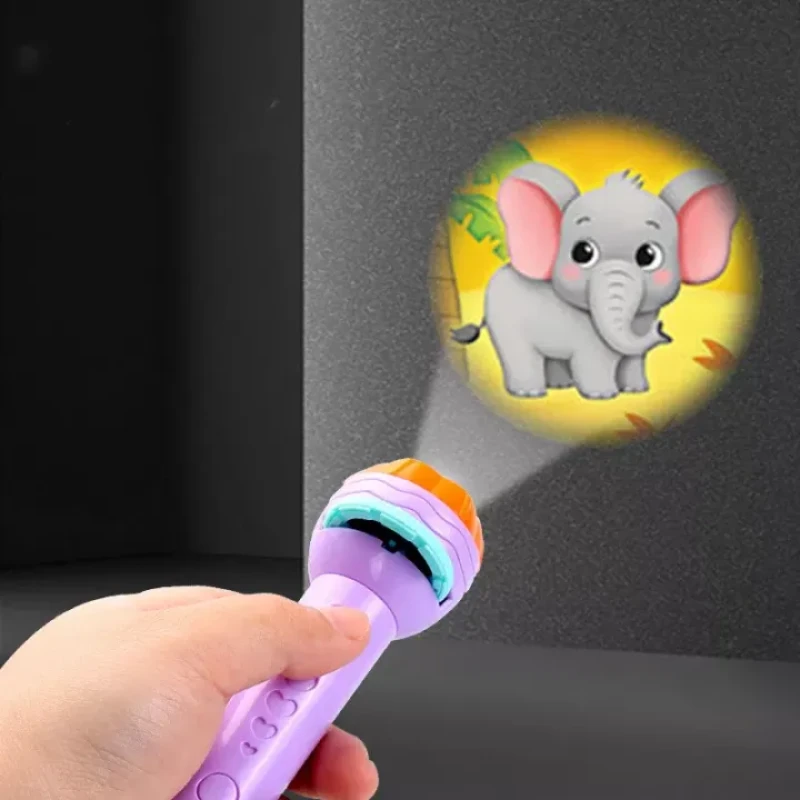 Mini Projector Torch Kids Flashlight Story book Educational Light-up Toys