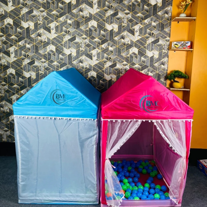 Castle tent house Large Playhouse multicolor - With 25 ball