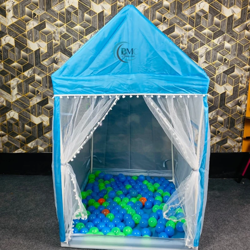 Castle tent house Large Playhouse multicolor - With 25 ball