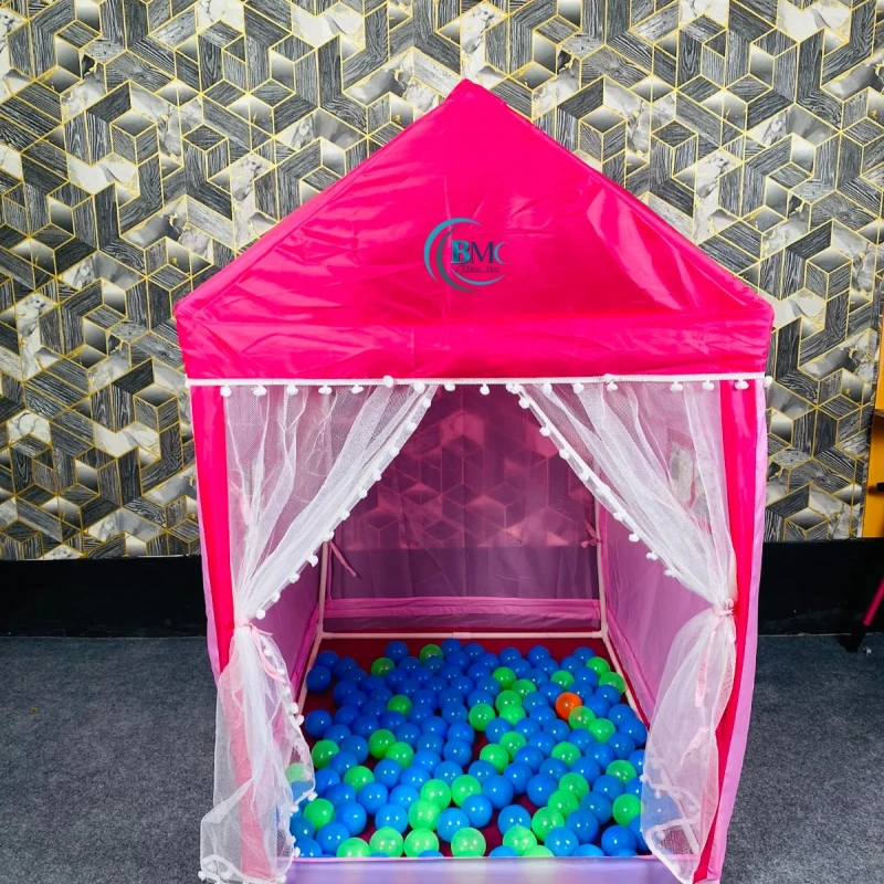 Castle tent house Large Playhouse multicolor - With 25 ball